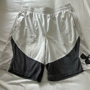 Under Armour Men's Athletic Shorts in White and Black
